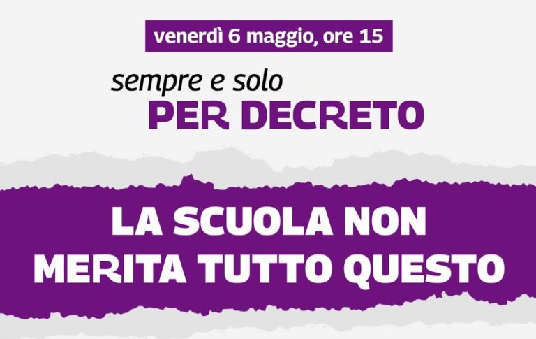 Le dichiarazioni del Segretario Generale UIL Scuola, Pino Turi, nell’assemblea unitaria RSU