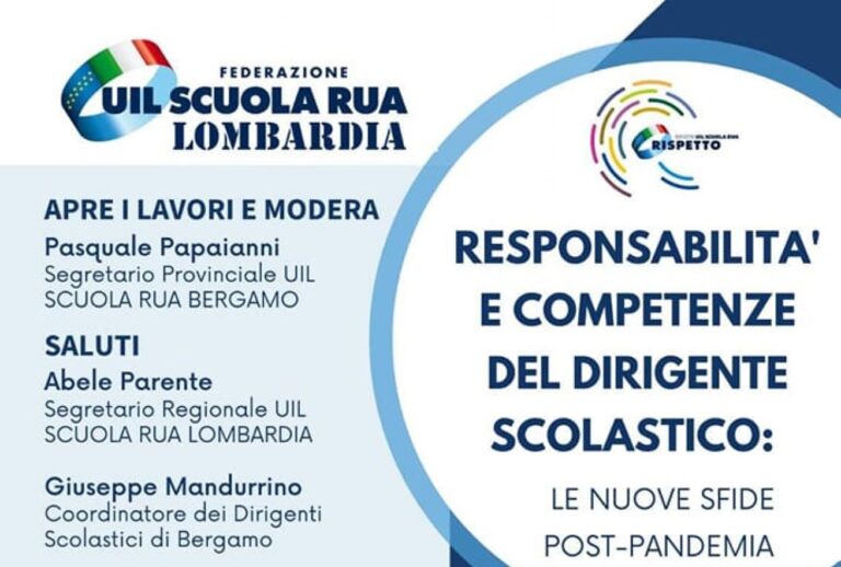 Convegno “Responsabilità e competenze del Dirigente Scolastico” ~ 09/11/2022 ore 17.00 ~ Nembro (BG)