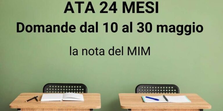 Ata 24 Mesi, al via le domande dal 10 maggio