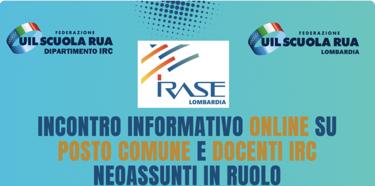 Corso di formazione gratuito IRASE Lombardia per i neoimmessi in ruolo