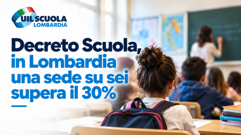 Decreto Scuola, in Lombardia una sede su sei supera il 30%