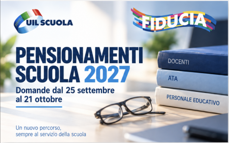 Pensionamenti scuola 2027: domande dal 25 settembre, scadenza il 21 ottobre