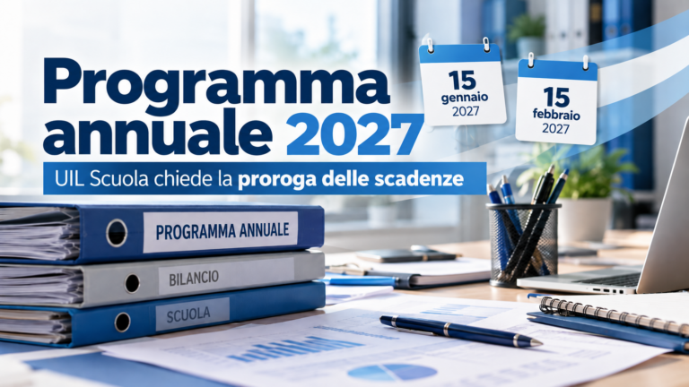 Programma annuale 2027, la Uil Scuola chiede più tempo per le segreterie